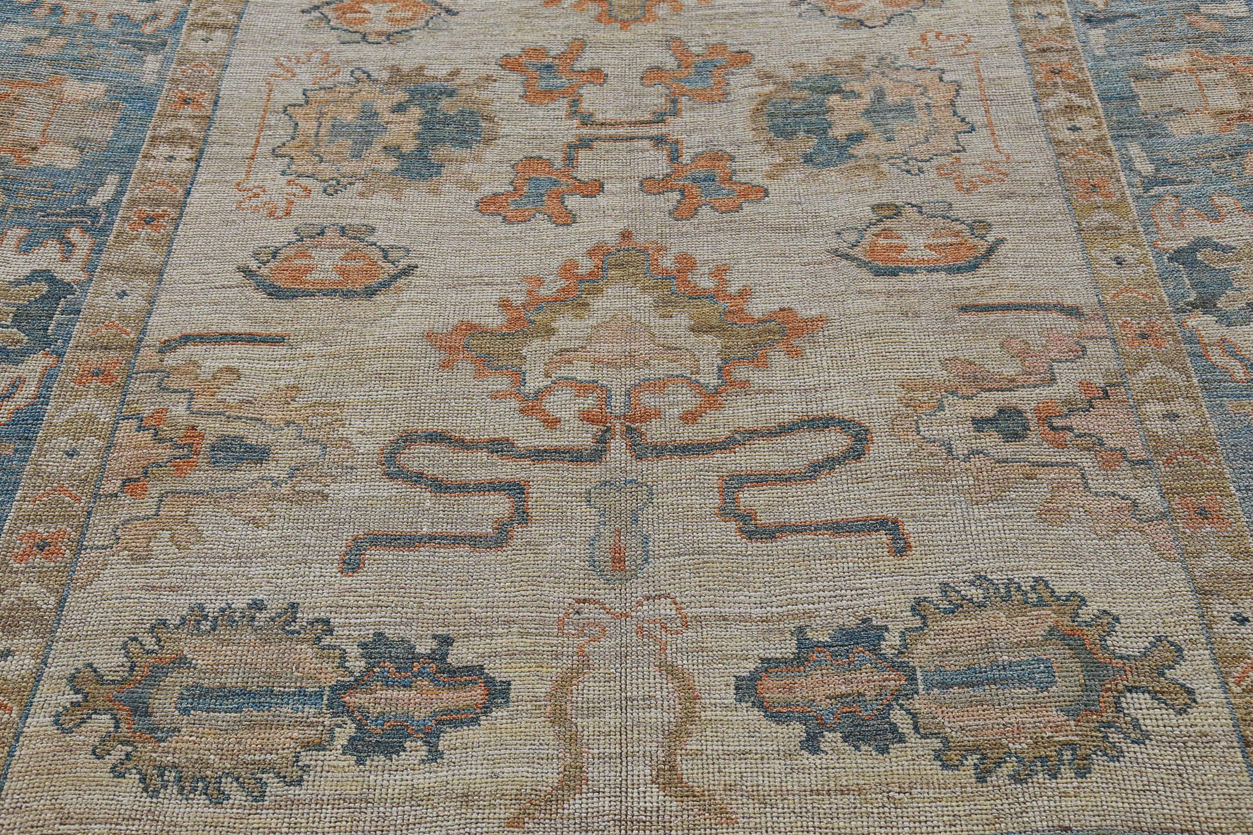 Afghano Tappeti Afghanistan Rose Collection'S Circa 1990 - Lana Blu Arancione - 91033 in vendita
