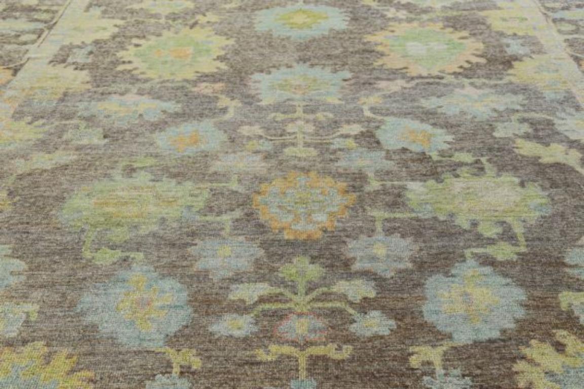 Afghanistan Rose Kollektion Teppiche - Wolle Blau Braun Grün - 90829 (Afghanisch) im Angebot