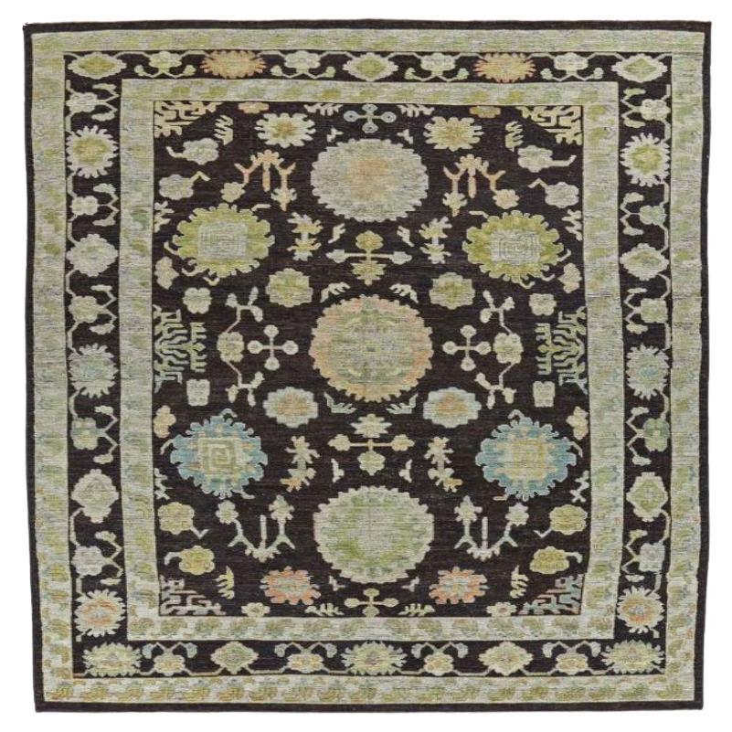 Afghanistan Rose Collection Area Rugs - Wool Blue Brown Ivory - 90806