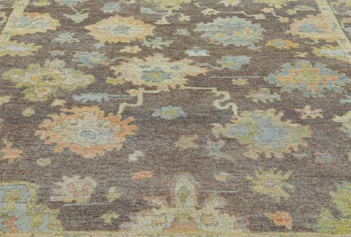 Afghanistan Rose Kollektion Teppiche - Wolle Blau Braun Rosa - 90842 (Stammeskunst) im Angebot
