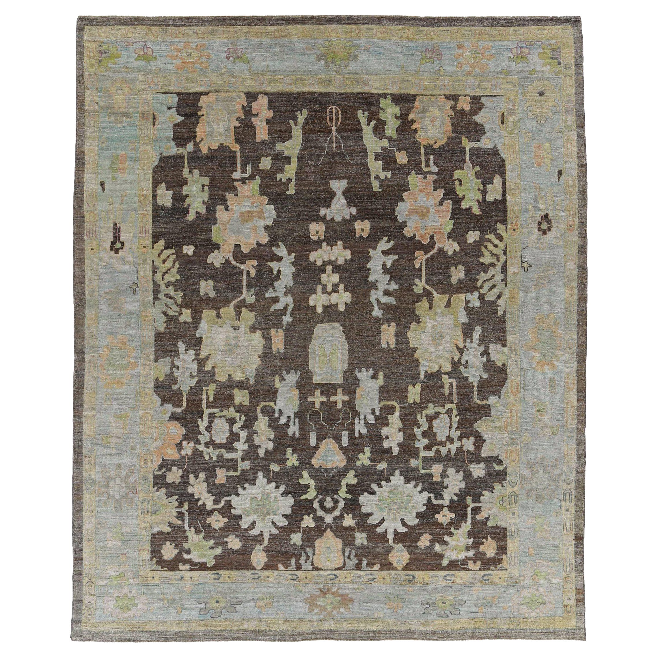 Tappeti Afghanistan Rose Collection - Lana Blu Marrone Rosa - 90849