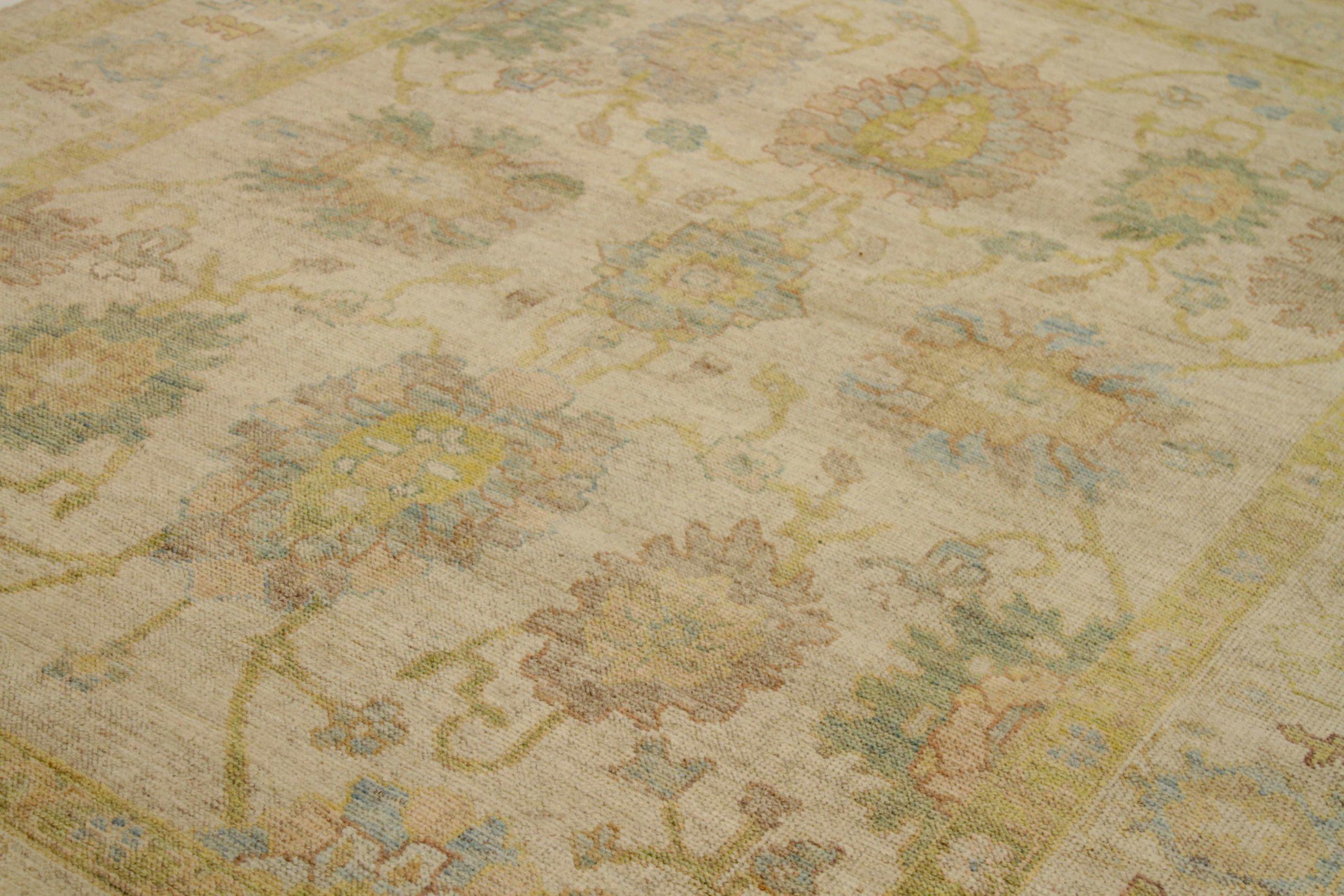 Afghanistan Rose Kollektion Teppiche - Wolle Blau Grau Elfenbein - 88556 (20. Jahrhundert) im Angebot