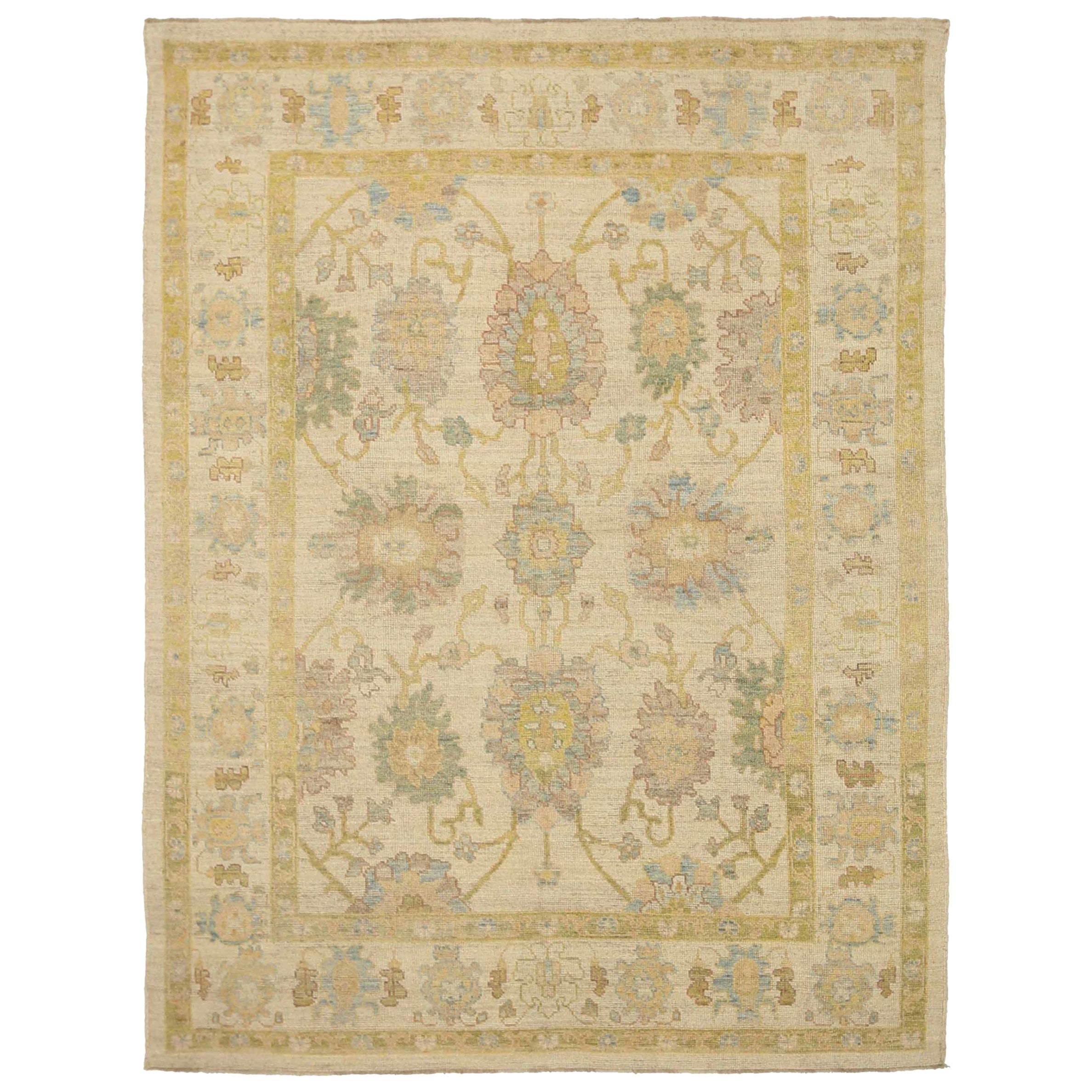 Afghanistan Rose Kollektion Teppiche - Wolle Blau Grau Elfenbein - 88556