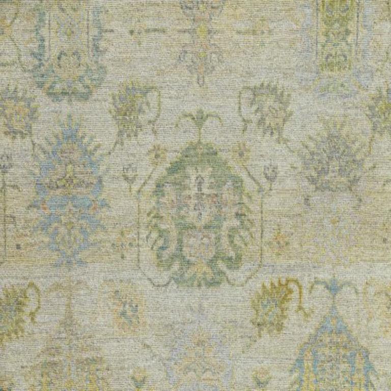 Tappeti per l'area Afghanistan Rose Collection - Lana Blu Verde Avorio - 90810 In condizioni ottime in vendita a Dallas, TX