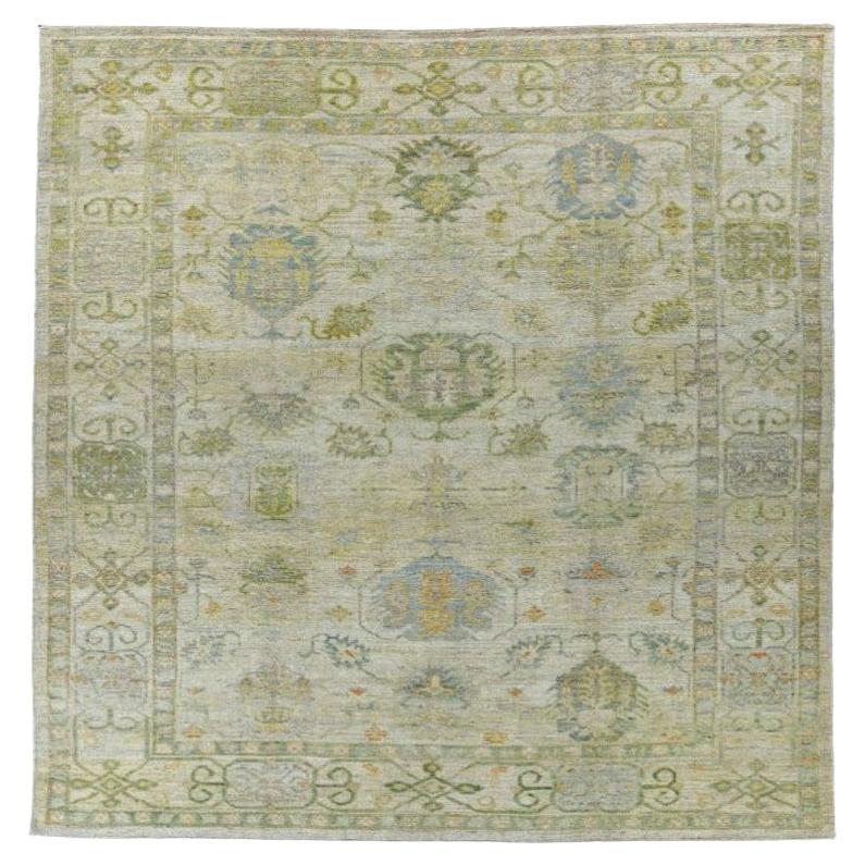 Afghanistan Rose Kollektion Teppiche - Wolle Blau Grün Elfenbein - 90810