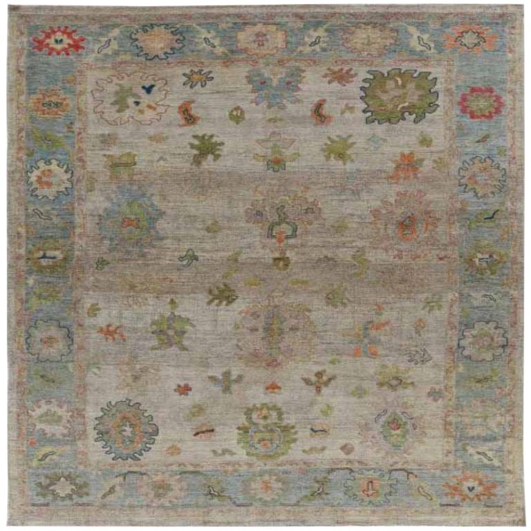 Tappeti Afghanistan Rose Collection'S - Lana Blu Verde Avorio - 91012