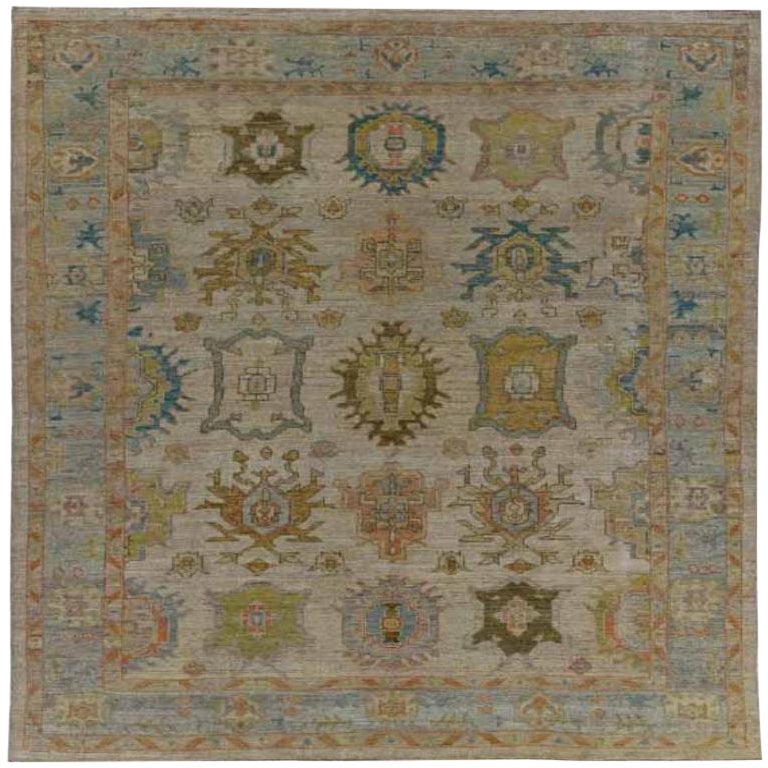 Afghanistan Rose Kollektion Teppiche - Wolle Blau Grün Elfenbein - 91023