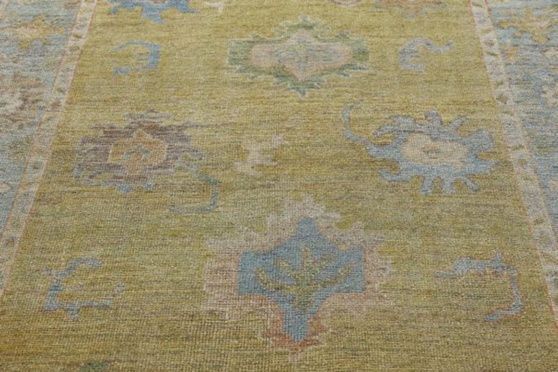 Tribale Tappeti Afghanistan Rose Collection - Lana Blu Verde Avorio - 91043 in vendita