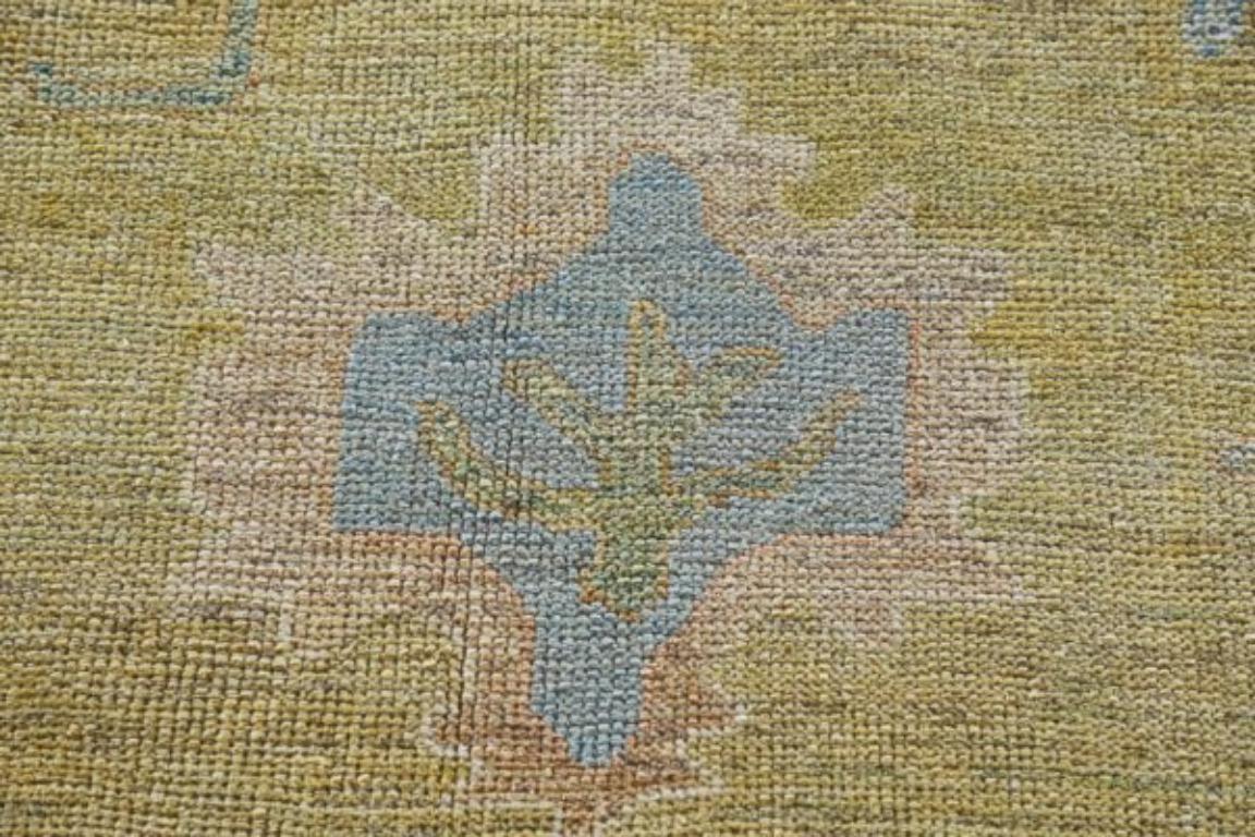 Tappeti Afghanistan Rose Collection - Lana Blu Verde Avorio - 91043 In condizioni ottime in vendita a Dallas, TX