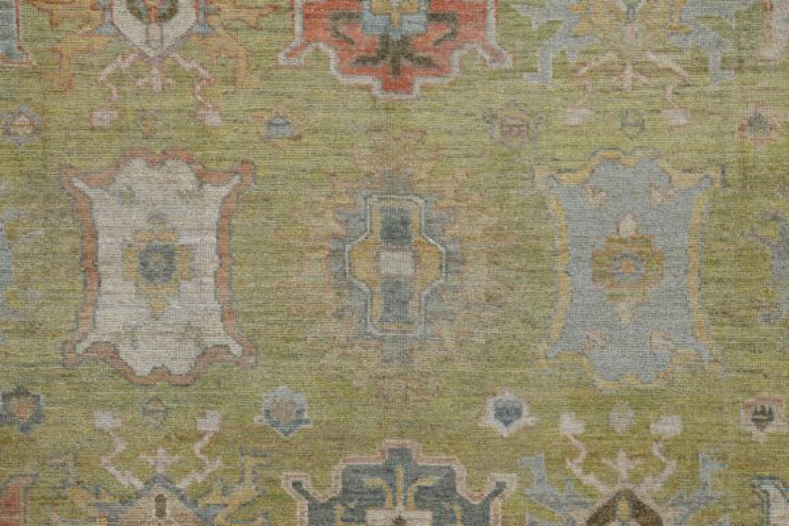 Tribale Tappeti Afghanistan Rose Collection - Lana Blu Verde Avorio - 91061 in vendita