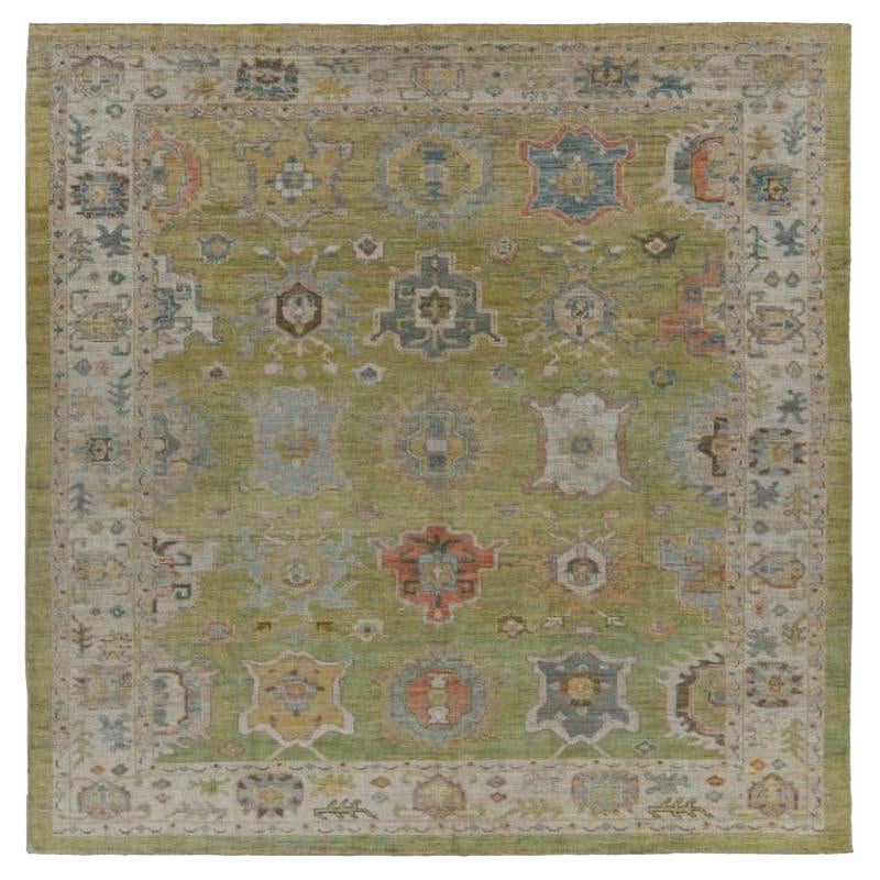 Afghanistan Rose Kollektion Teppiche - Wolle Blau Grün Elfenbein - 91061