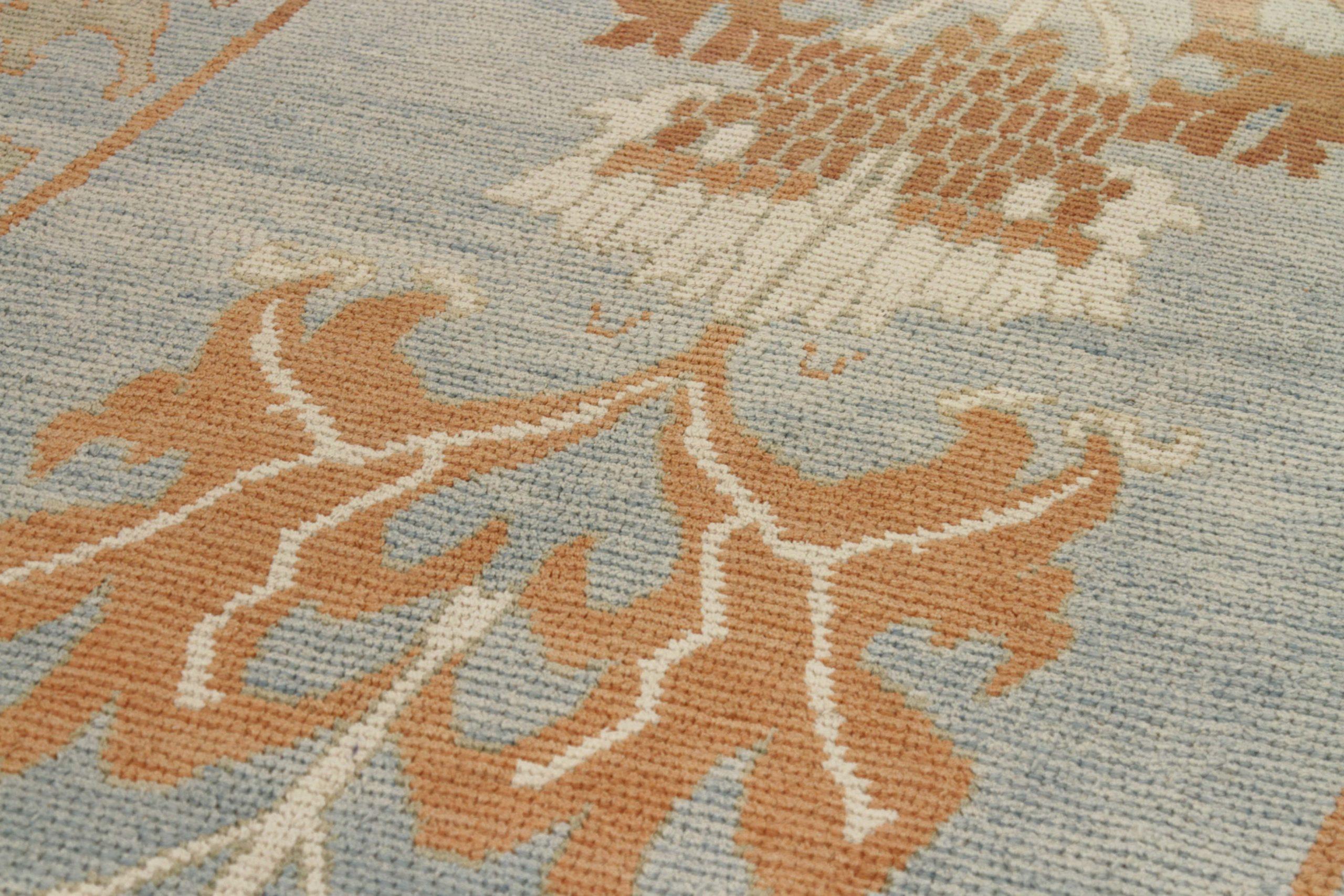 Afghano Tappeti Afghanistan Rose Collection - Lana Blu Avorio - 88542 in vendita