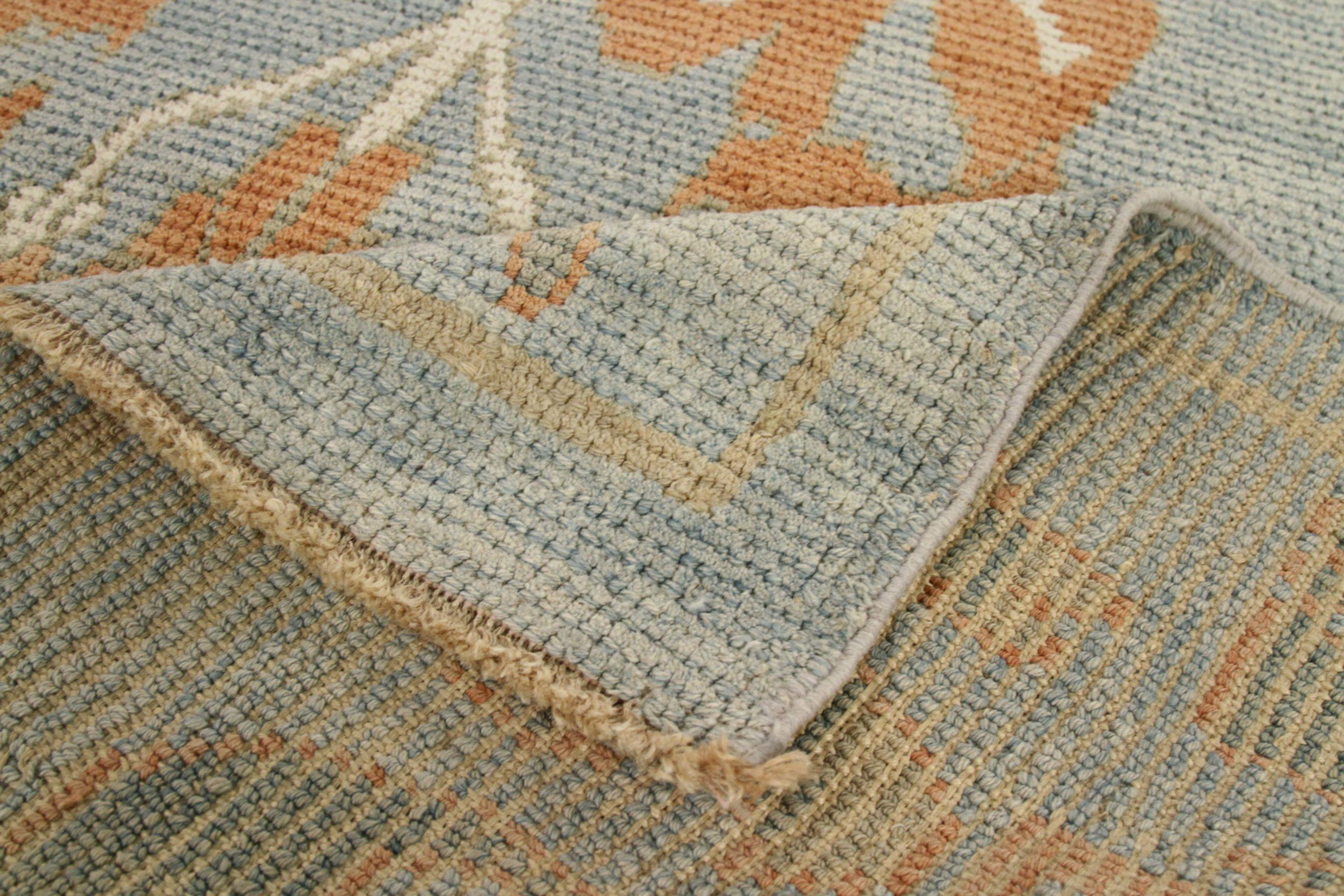 Tappeti Afghanistan Rose Collection - Lana Blu Avorio - 88542 In condizioni ottime in vendita a Dallas, TX