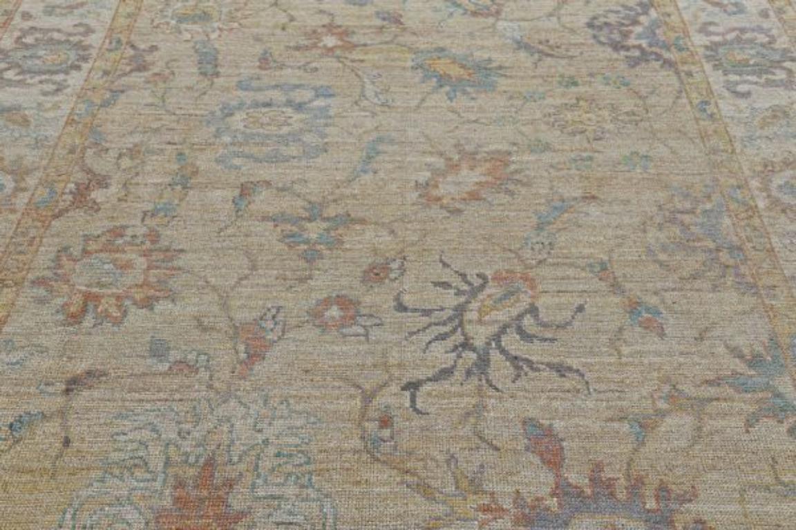 Afghano Tappeti Afghanistan Rose Collection - Lana Blu Avorio - 91013 in vendita