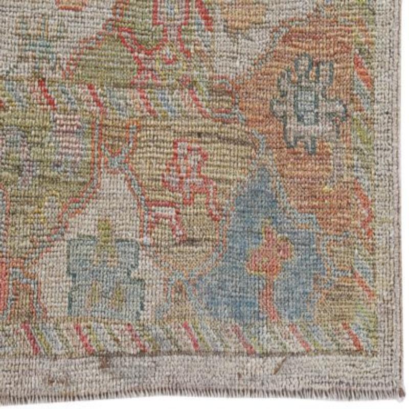 Afghano Tappeti Afghanistan Rose Collection - Lana Blu Avorio Rosa - 90908 in vendita