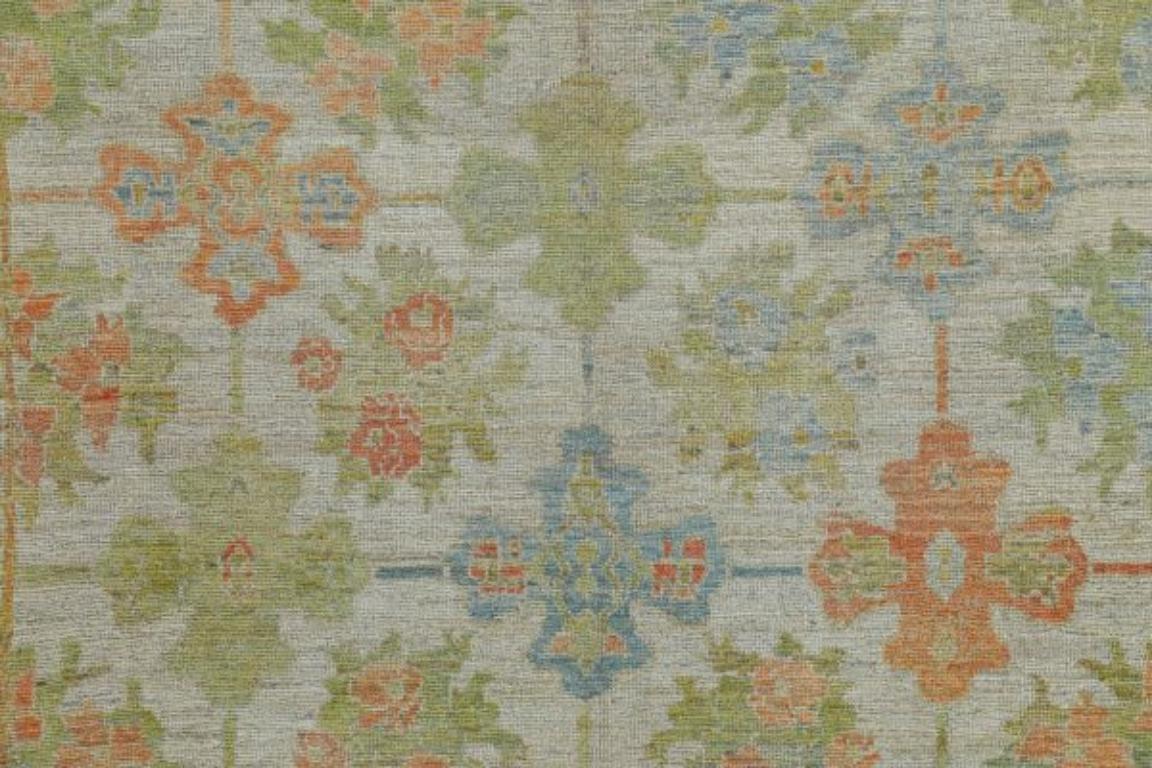 Afghanistan Rose Kollektion Teppiche - Wolle Blau Elfenbein Rot - 90840 (Afghanisch) im Angebot