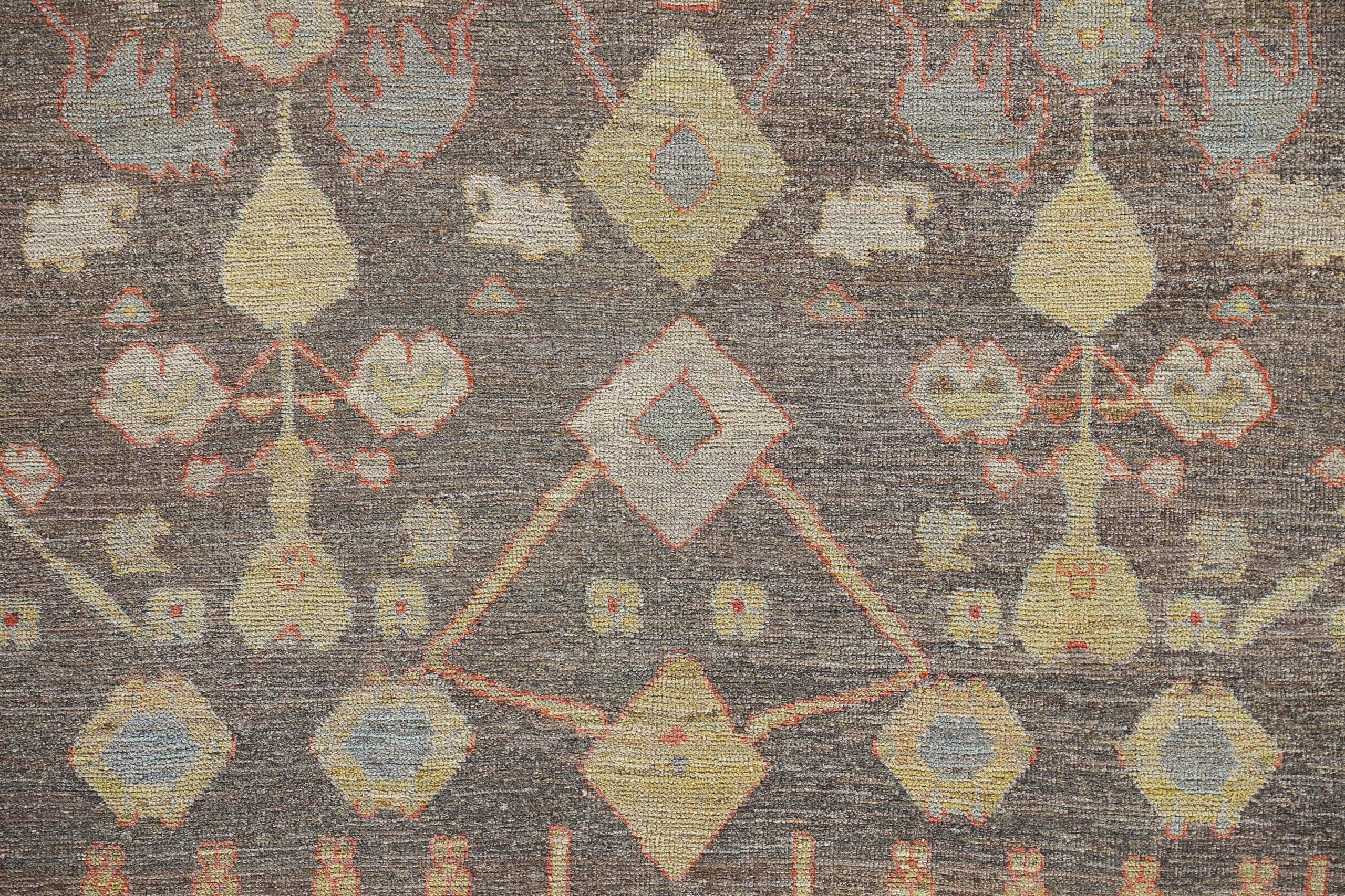 Afghano Tappeti Afghanistan Rose Collection - Lana Marrone Verde - 90989 in vendita