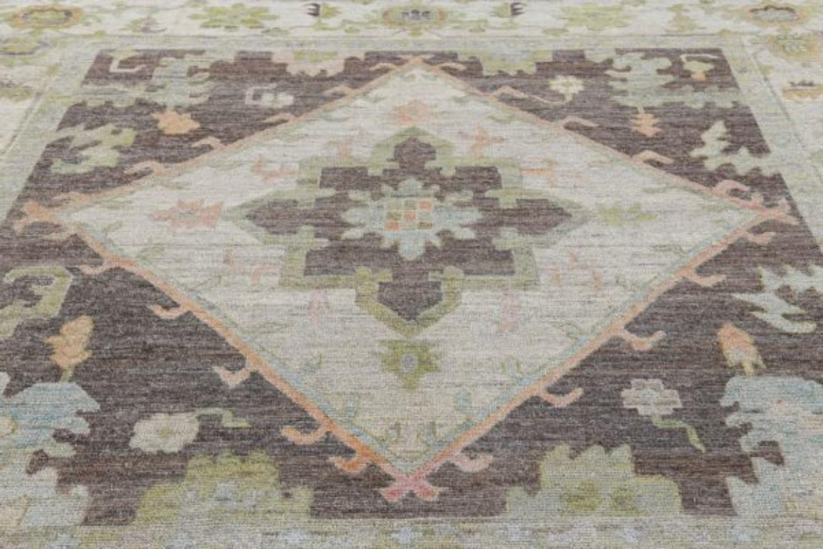 Tribale Tappeti Afghanistan Rose Collection - Lana Marrone Avorio - 90877 in vendita