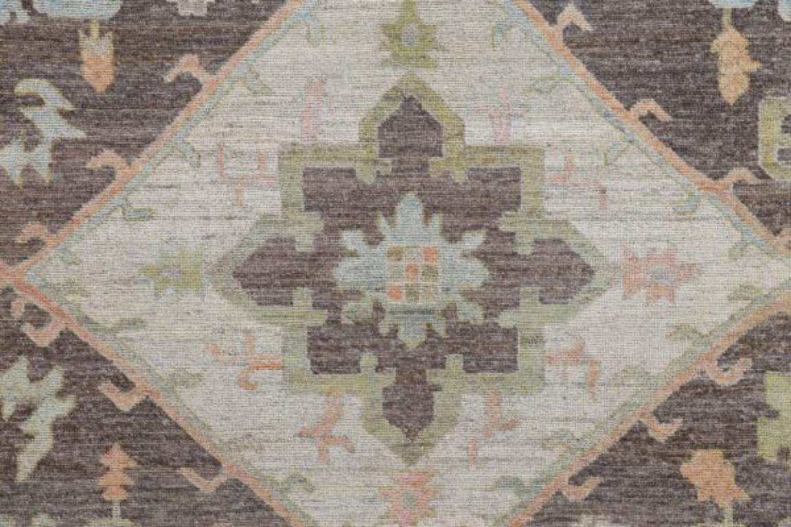 Afghano Tappeti Afghanistan Rose Collection - Lana Marrone Avorio - 90877 in vendita