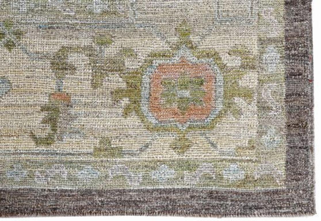 Tappeti Afghanistan Rose Collection - Lana Marrone Avorio - 90877 In condizioni ottime in vendita a Dallas, TX