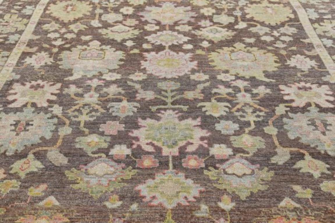 Afghanistan Rose Kollektion Teppiche - Wolle Braun Elfenbein - 90882 (Stammeskunst) im Angebot