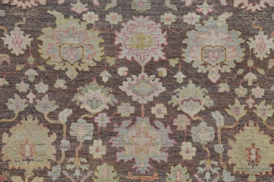 Afghanistan Rose Kollektion Teppiche - Wolle Braun Elfenbein - 90882 (Afghanisch) im Angebot