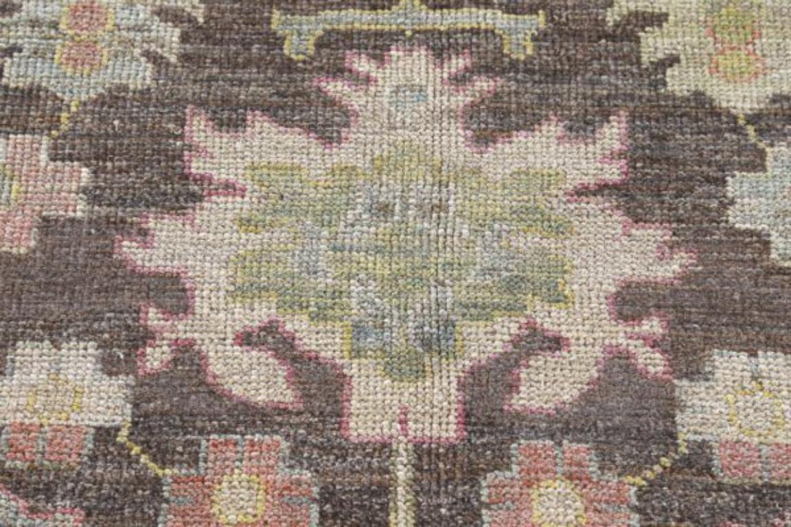 Afghanistan Rose Kollektion Teppiche - Wolle Braun Elfenbein - 90882 im Zustand „Hervorragend“ im Angebot in Dallas, TX