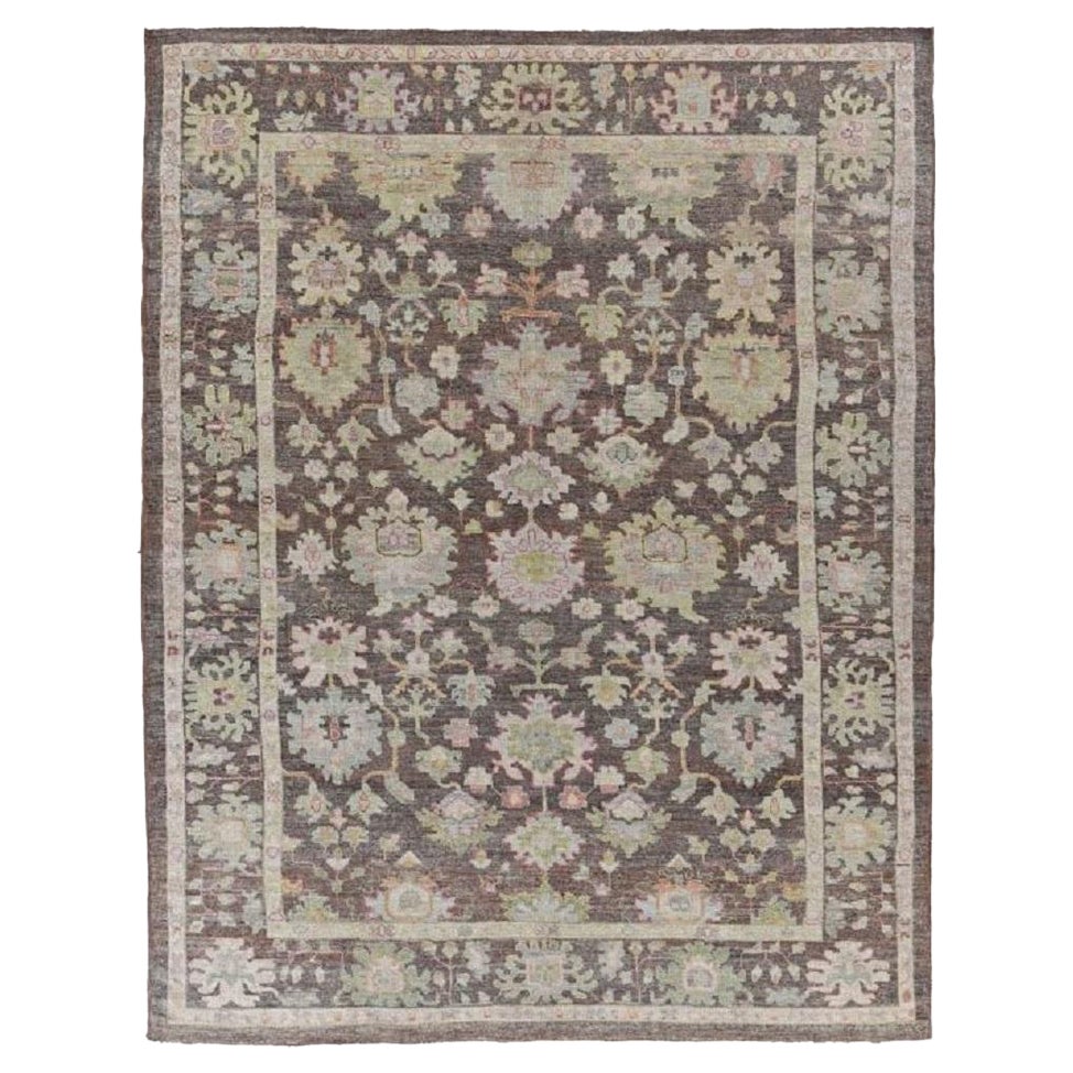 Afghanistan Rose Kollektion Teppiche - Wolle Braun Elfenbein - 90882