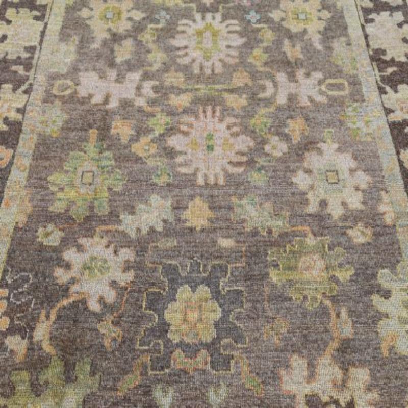 Tribale Tappeti Afghanistan Rose Collection - Lana Marrone Avorio - 90933 in vendita