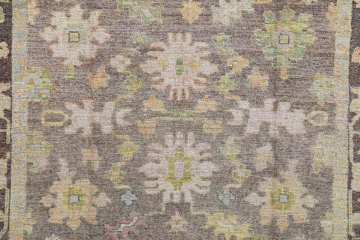 Afghano Tappeti Afghanistan Rose Collection - Lana Marrone Avorio - 90933 in vendita