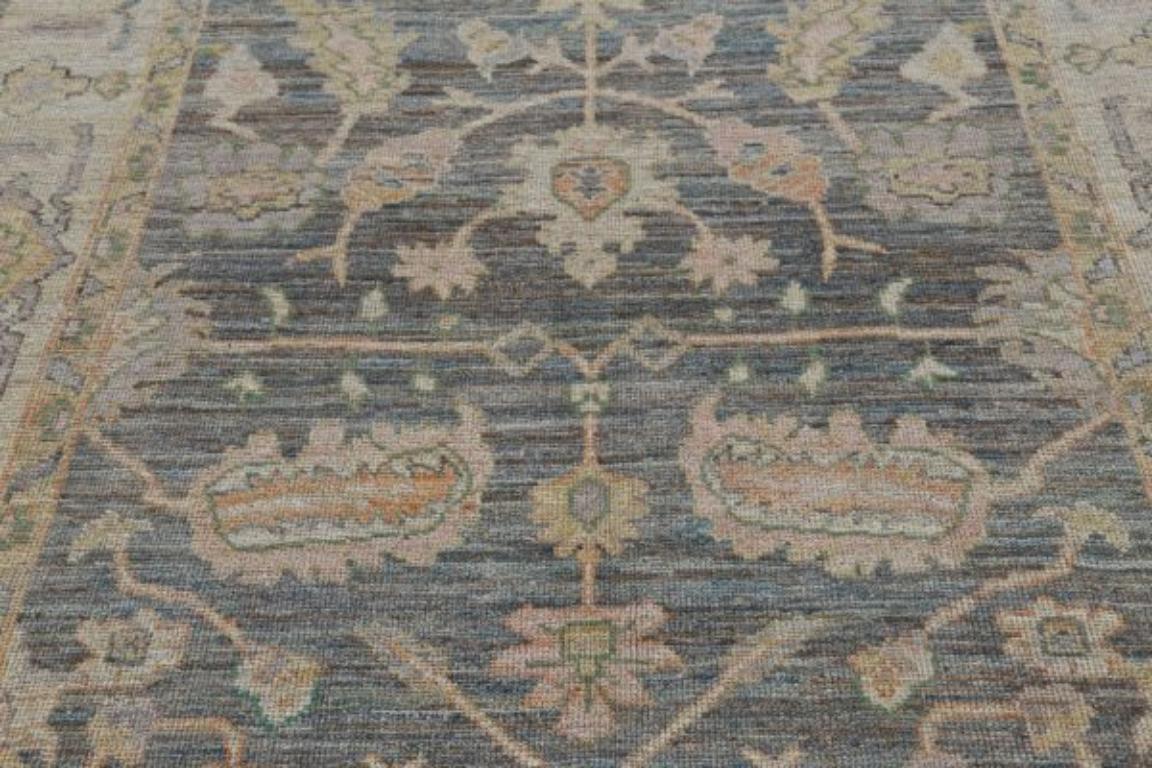 Afghano Tappeti Afghanistan Rose Collection - Lana Marrone Avorio - 91017 in vendita