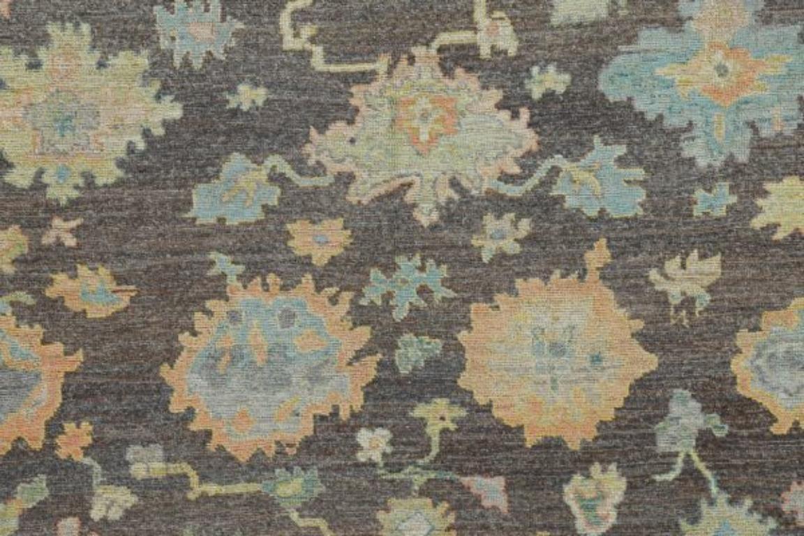 Afghano Tappeti Afghanistan Rose Collection - Lana Marrone Avorio Rosa - 90844 in vendita