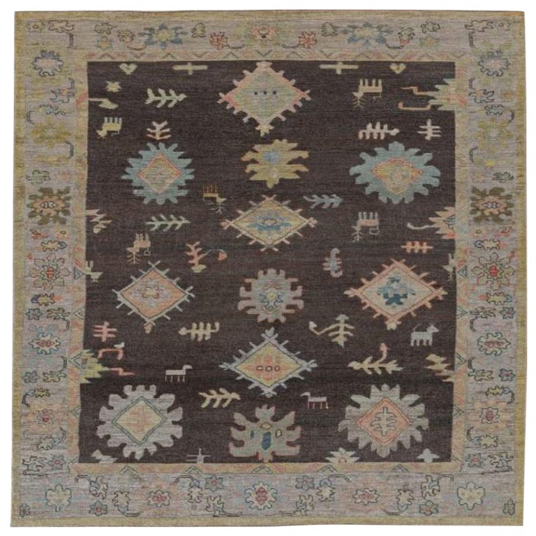 Afghanistan Rose Kollektion Teppiche - Wolle Braun Elfenbein Rosa - 90993