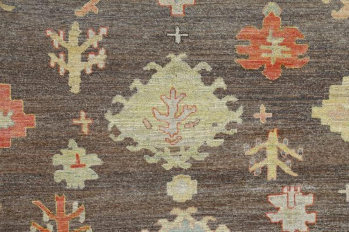 Colección Afghanistan Rose Alfombras - Lana Marrón Marfil Rojo - 90838 en Excelente estado para la venta en Dallas, TX
