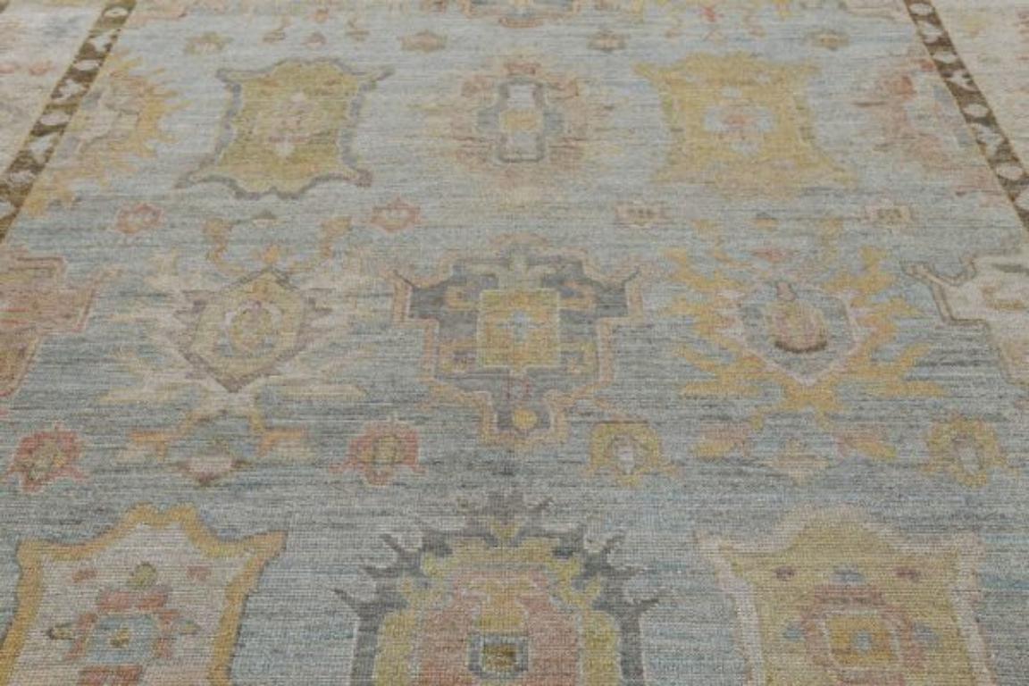 Turco Tappeti Afghanistan Rose Collection - Lana Avorio Azzurro - 91063 in vendita
