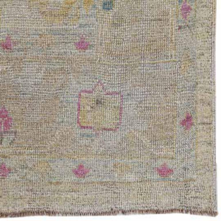 Tappeti per l'area Afghanistan Rose Collection - Lana Avorio Purpel - 91021 In condizioni ottime in vendita a Dallas, TX