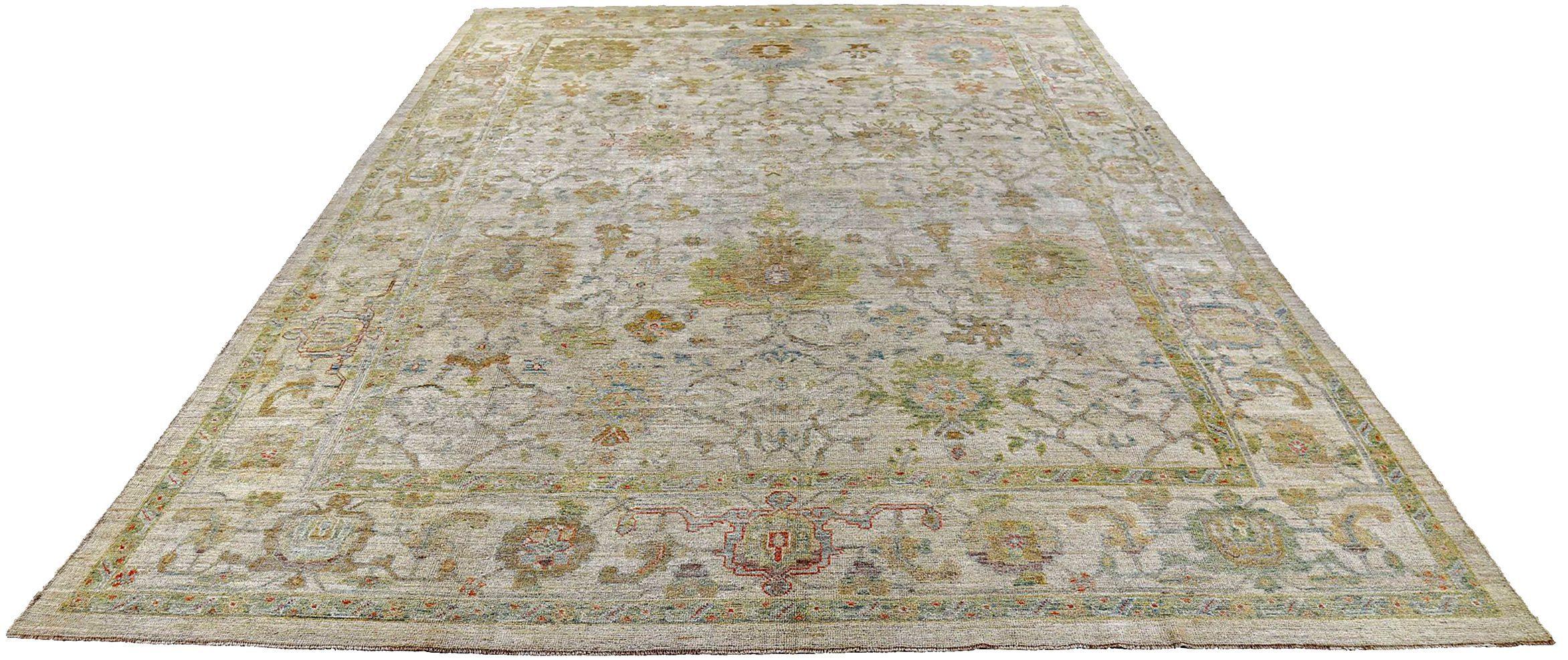 Entdecken Sie die Eleganz der Afghanistan Rose Collection mit dem Over Size Rug von CIRCA 1990. Dieses exklusive Design aus Wolle und BlauGrünElfenbein ist perfekt, um Ihren Raum zu verschönern.