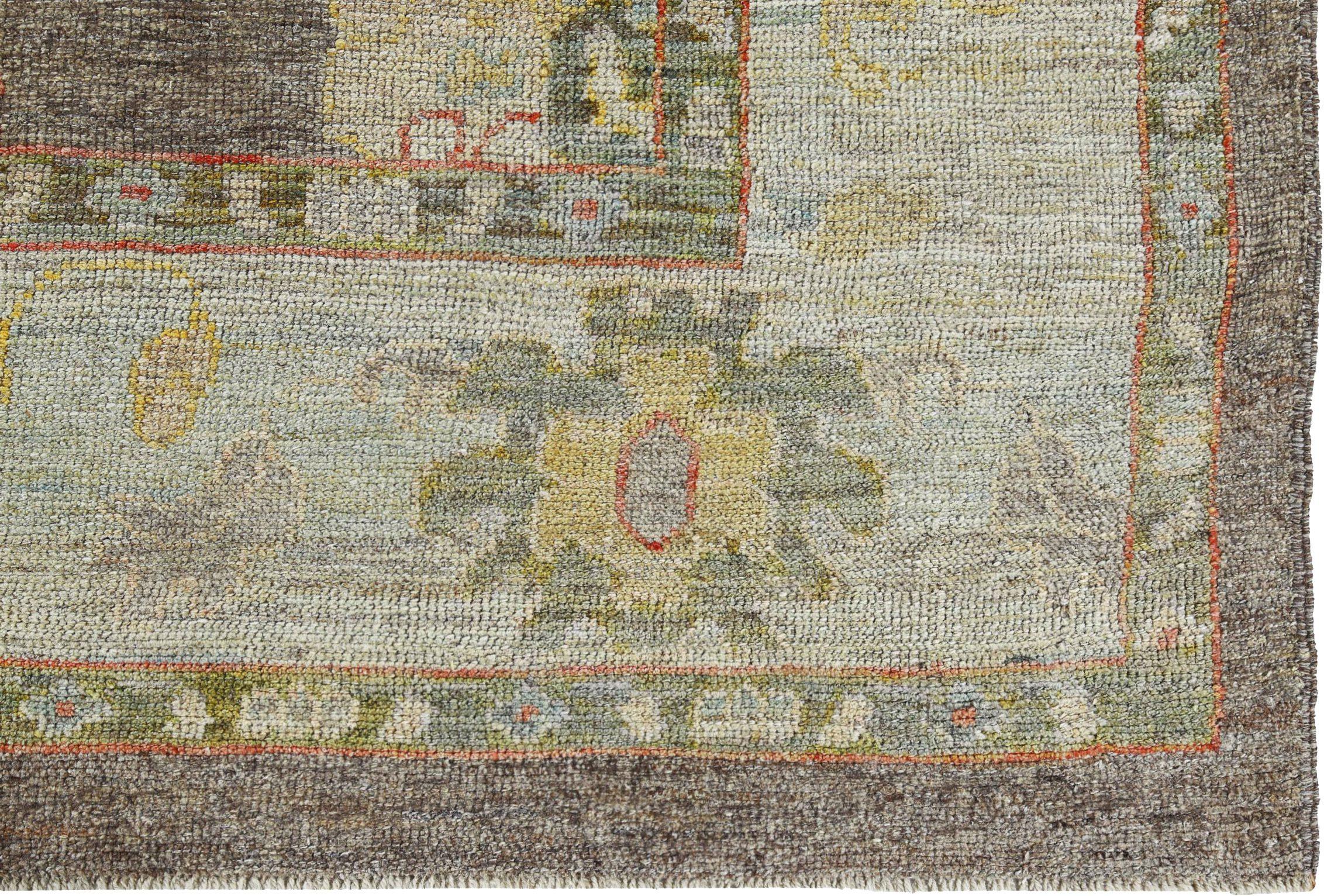 XX secolo Tappeto Afghanistan Rose Collection Over Size circa 1990 - Lana Marrone Verde - 90852 in vendita