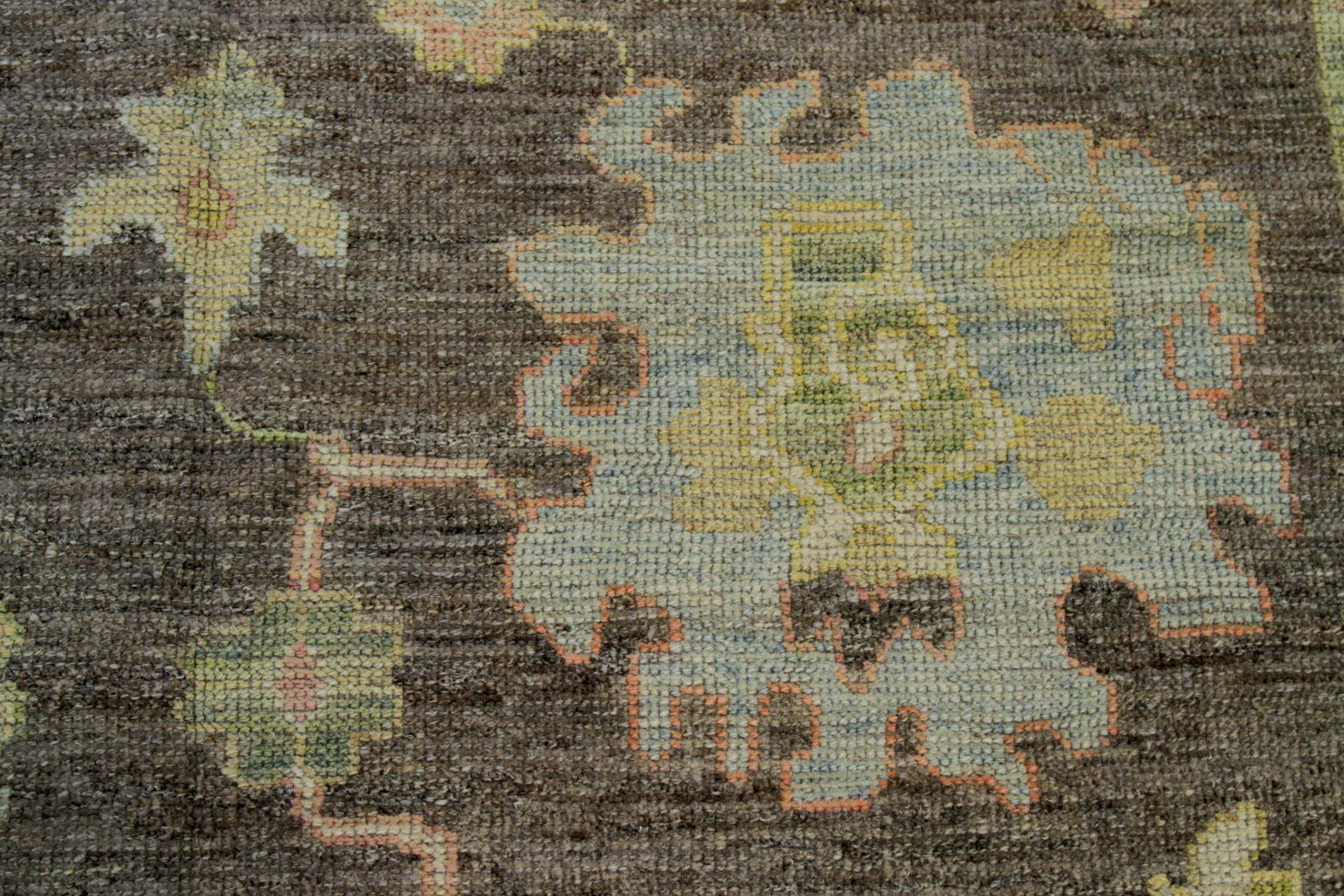 Afghanistan Rose Kollektion Over Size Teppich - Wolle Blau Braun - 88713 im Zustand „Hervorragend“ im Angebot in Dallas, TX