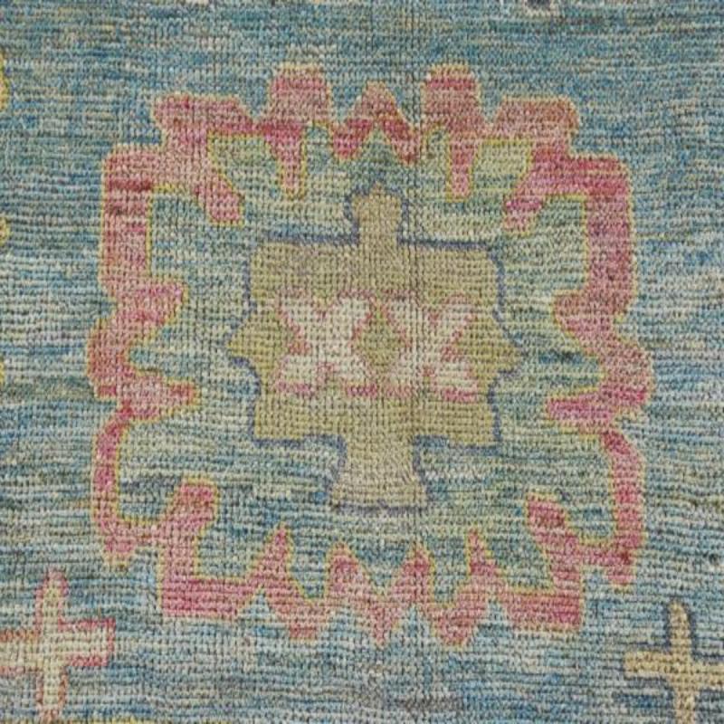 Afghanistan Rose Kollektion Over Size Teppich - Wolle Blau Braun - 90962 im Zustand „Hervorragend“ im Angebot in Dallas, TX