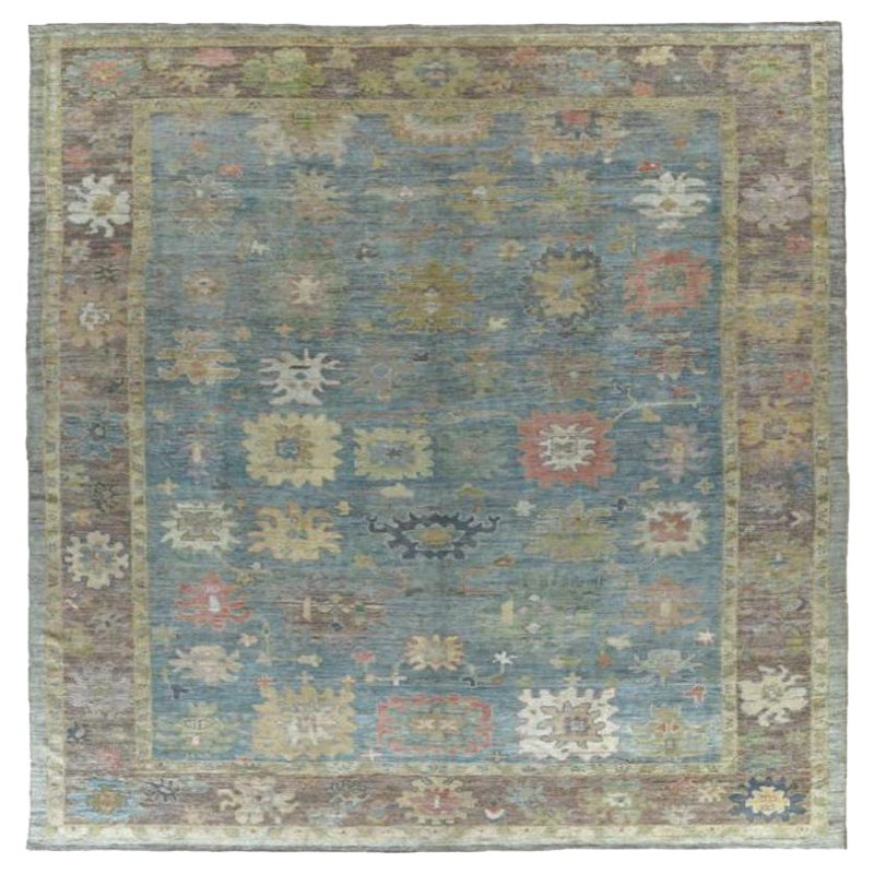 Afghanistan Rose Kollektion Over Size Teppich - Wolle Blau Braun - 90962