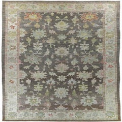 Afghanistan Rose Collection Over Size Rug - Wool Brown Ivory - 90807