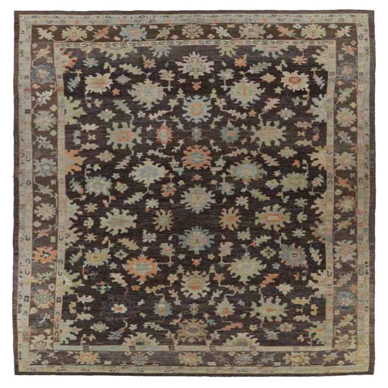 Afghanistan Rose Kollektion Over Size Teppich - Wolle Brown Pink - 91057 im Angebot