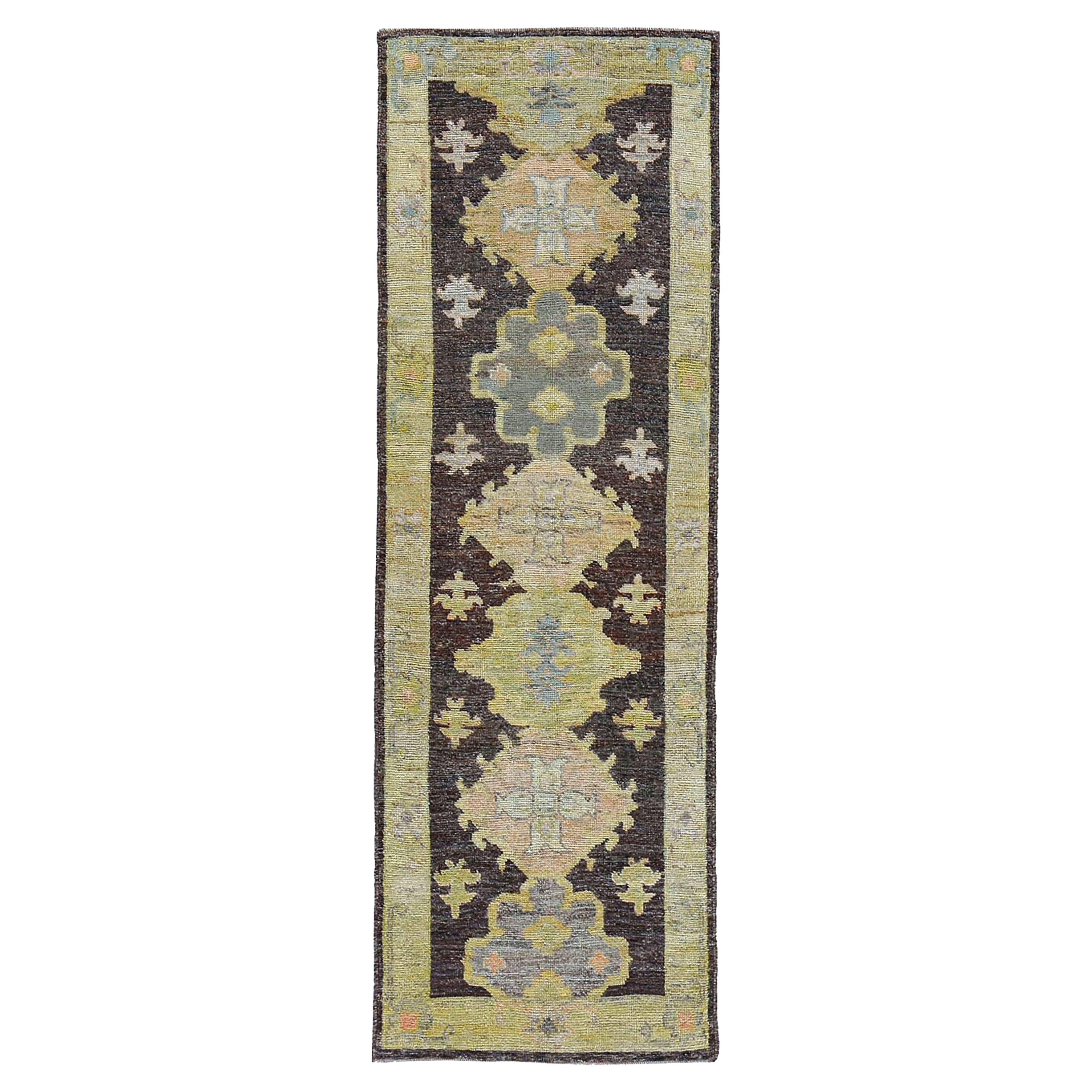 Afghanistan Rose Sammlung Läufer Teppich CIRCA 1990 - Wolle Blau Brown - 90792