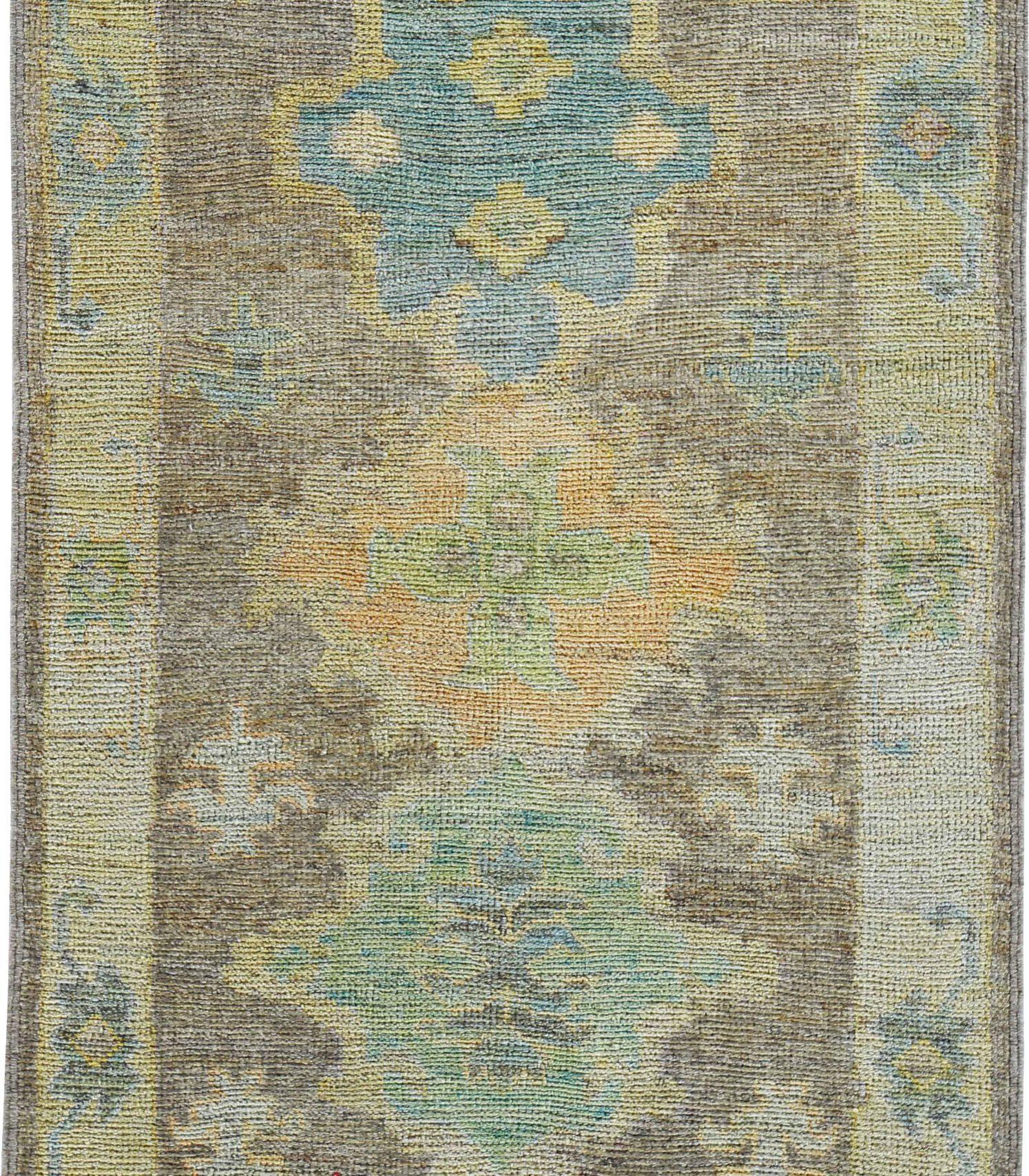 Afghanistan Rose Collection Läufer Teppich CIRCA 1990 - Wolle Blau Braun - 90856 (Afghanisch) im Angebot