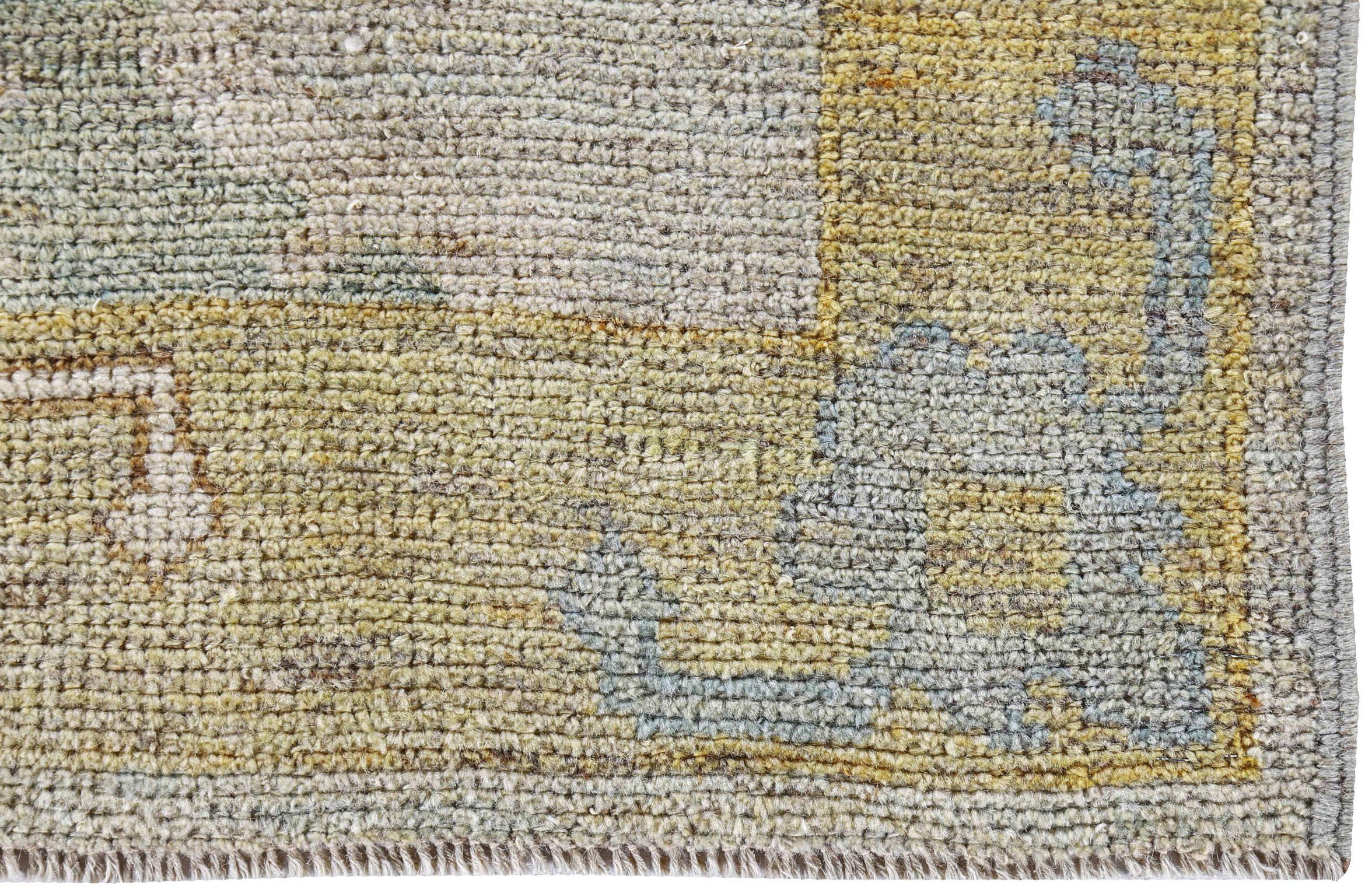 Afghanistan Rose Collection Läufer Teppich CIRCA 1990 - Wolle Blau Braun - 90925 (20. Jahrhundert) im Angebot