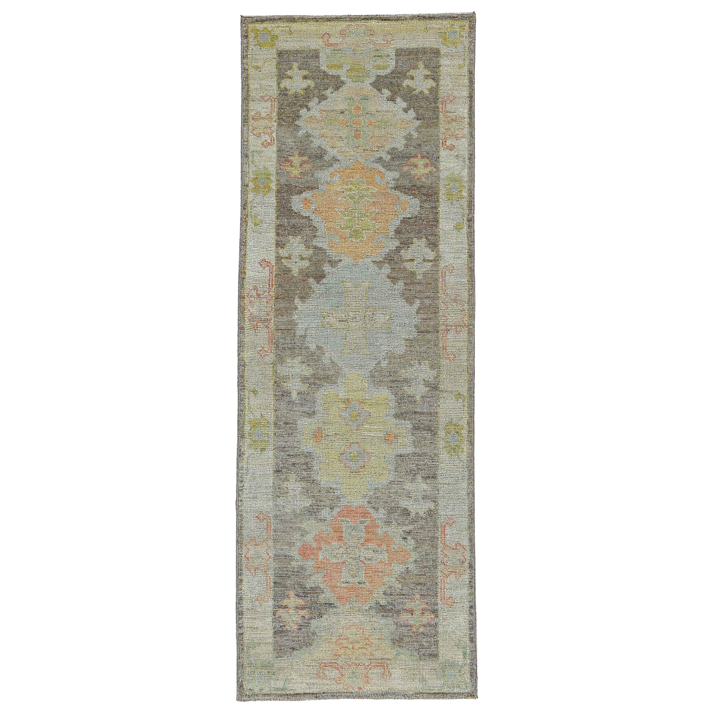 Afghanistan Rose Collection Läufer Teppich CIRCA 1990 - Wolle Blau Braun Rosa - 90858