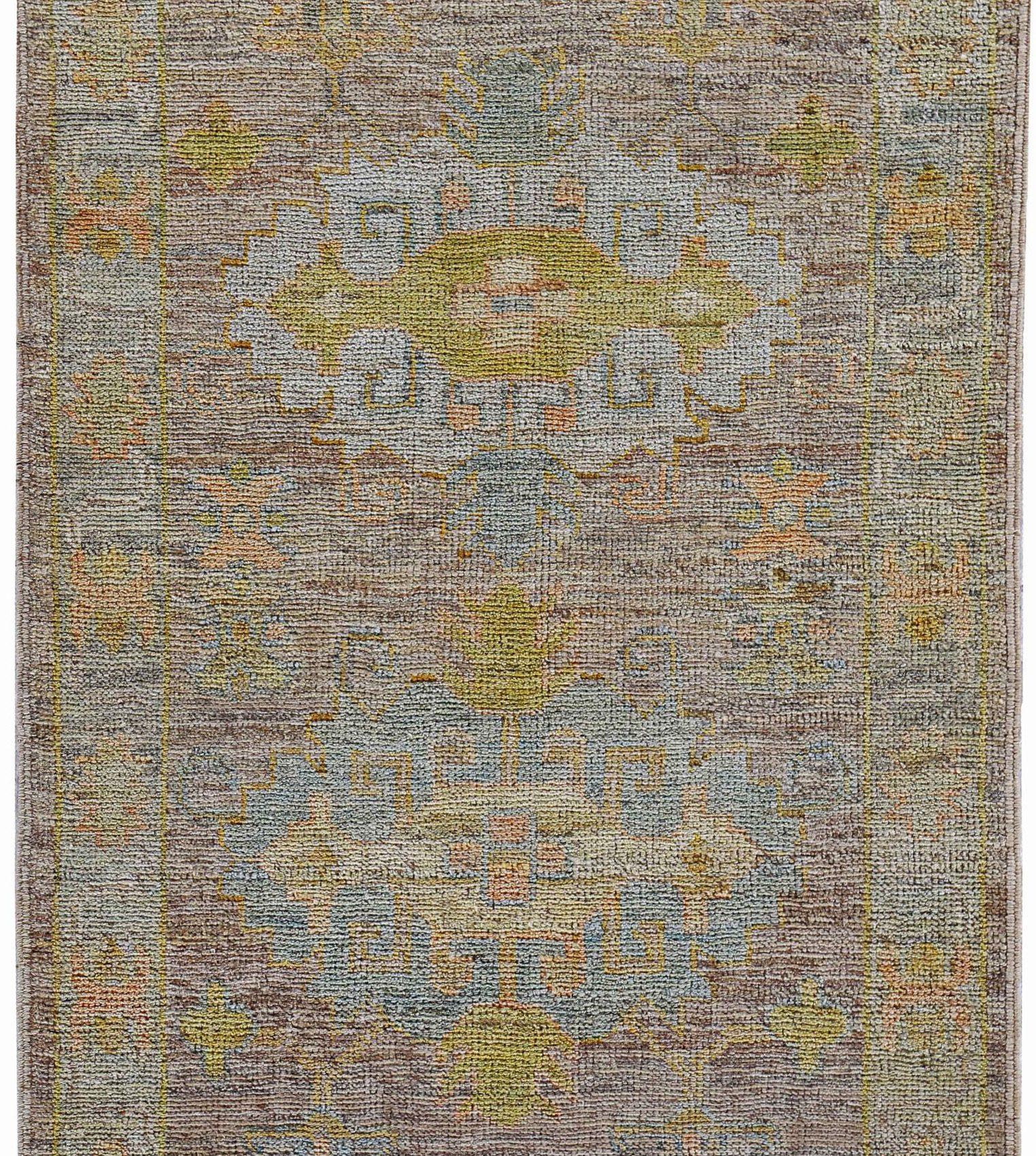 Afghanistan Rose Collection Läufer Teppich - Wolle Blau Brown - 90921 (Stammeskunst) im Angebot