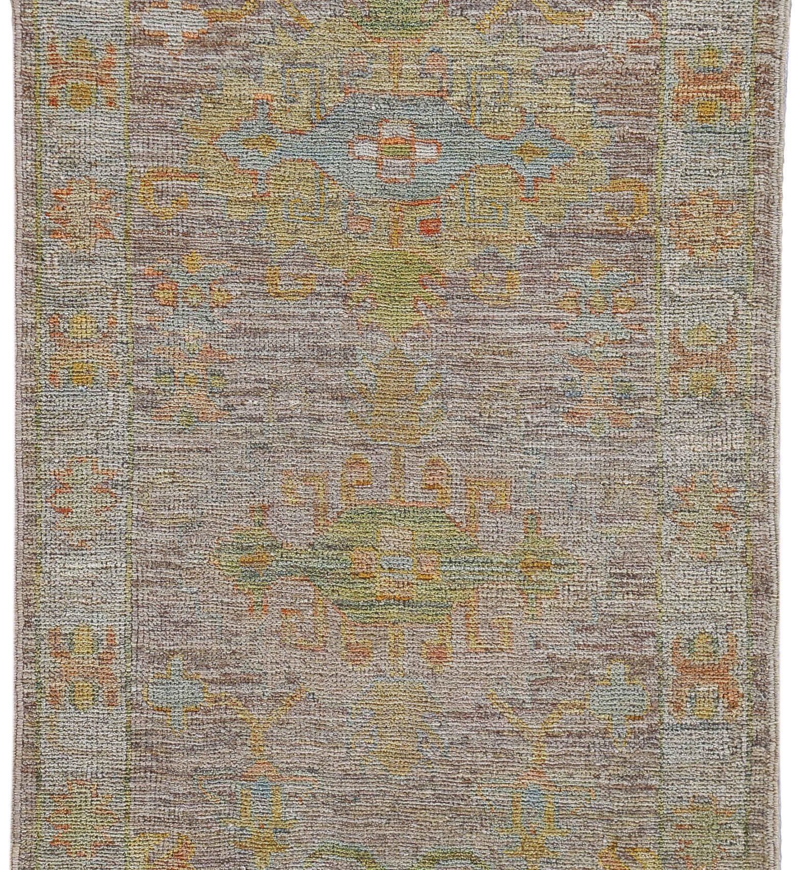 Afghanistan Rose Collection Läufer Teppich - Wolle Blau Brown - 90924 (Stammeskunst) im Angebot