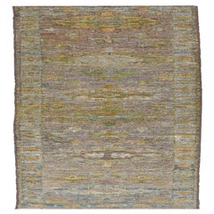 Afghanistan Rose Collection Läufer Teppich - Wolle Blau Brown - 90926